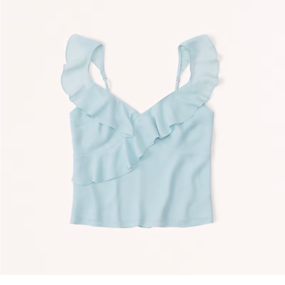 Abercrombie & Fitch Sheer Ruffle Cami